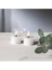 STAR Trading 2-delige set: ledwaskaarsen wit - (H)4 x Ø 5 cm