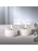 STAR Trading 2er-Set: LED-Wachskerzen in Weiß - (H)5,5 x Ø 7 cm