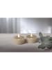 STAR Trading 2er-Set: LED-Windlicht "Flamme Flow" in Beige - (H)7 x Ø 5,5 cm