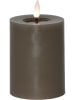STAR Trading Ledkaars "Flamme Flow Pillar" taupe - (H)12,5 cm