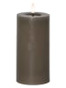 STAR Trading Ledwaskaars "Flamme Flow Pillar" taupe - (H)17,5 cm