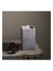STAR Trading LED-Kerze "Flamme Cem" in Grau - (B)8,5 x (H)16,5 x (T)8,5 cm