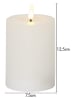 STAR Trading Świeca LED "Flame Flow" w kolorze białym - wys. 12,5 x Ø 7,5 cm