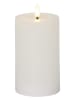 STAR Trading Świeca LED "Flame Flow" w kolorze białym - wys. 15 x Ø 7,5 cm