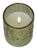 STAR Trading LED-Wachskerze "Flamme Leaf" in Grün - (H)10 cm
