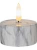 Best Season 2-delige set: ledtheelichten "Flame Marble" grijs - (H)6 x Ø 5,5 cm