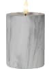 Best Season LED-Kerze "Flame Marble" in Grau - (H)12,5 x Ø 7,5 cm