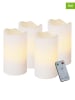 Best Season Świece LED (4 szt.) w kolorze białym - wys. 10 x Ø 5 cm