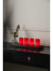 STAR Trading 4-delige set: ledwaskaarsen "Advent" rood - (H)10 cm