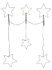 STAR Trading Ledlichtketting "Stellas" zwart - (L)80 cm