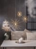 STAR Trading Wisząca gwiazda LED 3D "Firework" w kolorze srebrnym - Ø 16 cm