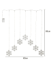 STAR Trading Zasłona świetlna LED "Snowflake" w kolorze białym - dł. 60 cm