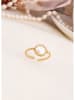 L'Atelier de Gaia Vergulde ring met parelmoer