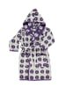 Småfolk Bademantel in Lila/ Weiß