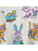 Småfolk Sweatbroek "Robothuisdieren" wit/paars