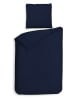 HNL Flanellen beddengoedset "Spina" donkerblauw