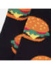 Happy Socks Skarpety "Hamburgers" w kolorze czarno-pomarańczowym