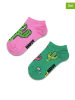 Happy Socks 2er-Set: Socken "Cactus" in Grün/ Rosa