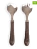 Sagaform 2-delig saladebestek "Astrid" bruin - (L)23 cm