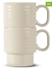 Sagaform Kubki (2 szt.) "Coffee & More" w kolorze kremowym do kawy - 300 ml