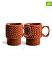 Sagaform 6-delige set: koffiekoppen "Coffee & More'' oranje - 300 ml