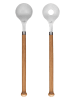 Sagaform Salatbesteck in Hellbraun/ Silber - (H)31 cm