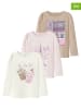 name it 3er-Set: Longsleeves "Ollia" in Beige/ Creme/ Rosa