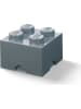 LEGO Opbergbox "Brick 4" grijs - (B)25 x (H)18 x (D)25 cm