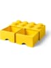 LEGO Pojemnik "Brick 8" w kolorze żółtym z szufladami - 50 x 18 x 25 cm