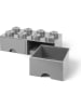 LEGO Schubladenbox "Brick 8" in Grau - (B)50 x (H)18 x (T)25 cm