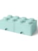 LEGO Ladebox "Brick 8" lichtblauw - (B)50 x (H)18 x (D)25 cm