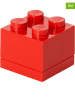 LEGO Pojemniki (3 szt.) "Mini 4" w kolorze czerwonym - 4,6 x 4,3 x 4,6 cm