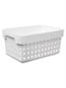 NHG Aufbewahrungskorb in Weiß - (B)18 x (H)12,6 x (T)26 cm