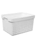 NHG Aufbewahrungskorb in Weiß - (B)26,8 x (H)20,9 x (T)35,7 cm