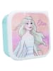 Disney Frozen 3-delige set: lunchboxen "Frozen II Let's Eat!" lichtroze/roze/lichtblauw