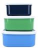 Prêt 3er-Set Lunchboxen "Prêt Fresh Bites" in Blau/ Grün