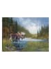 COBBLE HILL PUZZLES 1.000-częściowe puzzle "Moose in the Lake" - 12+