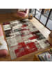 deco Rugs & Carpet Laagpolig tapijt "Milano" rood/grijs