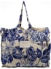 Madre Selva Shopper bag "Blue Flowers" w kolorze niebieskim - 42 x 36 x 7 cm