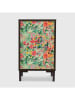 Madre Selva Nachtkastje "Spring Flower" groen/lichtroze - (B)40 x (H)67 x (D)30 cm