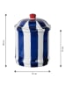 Madre Selva Voorraadpot "Bonnie" blauw/wit - (H)20 cm x Ø 15 cm