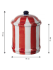 Madre Selva Voorraadpot "Bonnie" rood/wit - (H)20 cm x Ø 15 cm