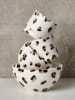 Madre Selva Kop "Cheetah" wit/beige - (H)11 cm