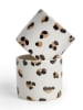 Madre Selva 2-delige set: bekers "Cheetah" wit/beige - (H)7 cm