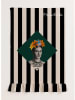 Madre Selva Theedoek "Frida" groen/wit/zwart - (L)75 x (B)50 cm