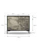 Madre Selva Sideboard "Woman" in Creme/ Grau - (B)90 x (H)84 x (T)45 cm