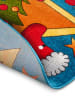 Madre Selva Kurzflor-Teppich "Christmas Time" in Blau/ Bunt