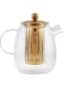 Vialli Design Theepot "Tulip" transparant/goudkleurig
