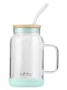 Vialli Design Glas met rietje lichtblauw - 600 ml
