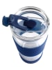 Vialli Design Isoleerglas met rietje donkerblauw - 600 ml